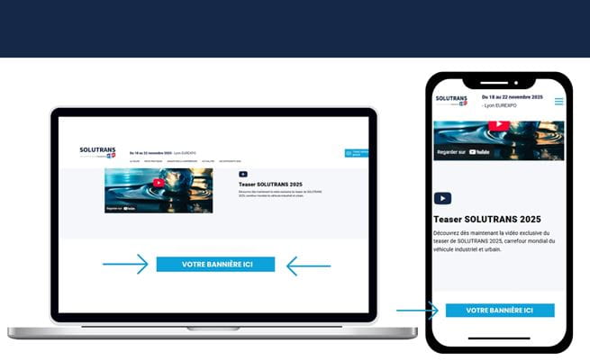 aperçu de la bannière de l'exposant sur le site web