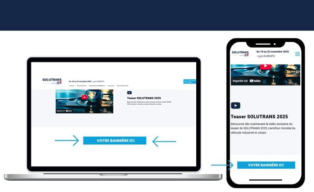 aperçu de la bannière de l'exposant sur le site web