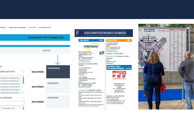aperçu de la mise en avant de l'exposant sur le site web et sur du print