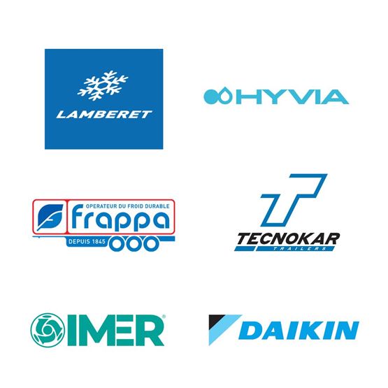 Logo compilation Lamberet, Hyvia, Frappa, Tecnokar, Imer, Daikin