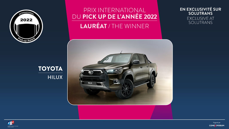 Winner of the 2022 International Pickup Truck of the Year Award - Toyota - Hilux
