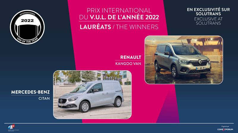 Winners of the 2022 International V.U.L of the Year Award: Mercedes-Benz - CITAN and Renault - Kangoo Van