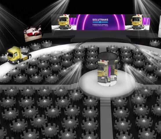 image 3D de previsualisation de tables salle diner de gala