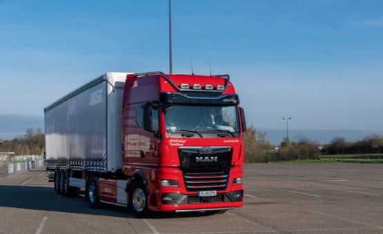 Truck on the test track