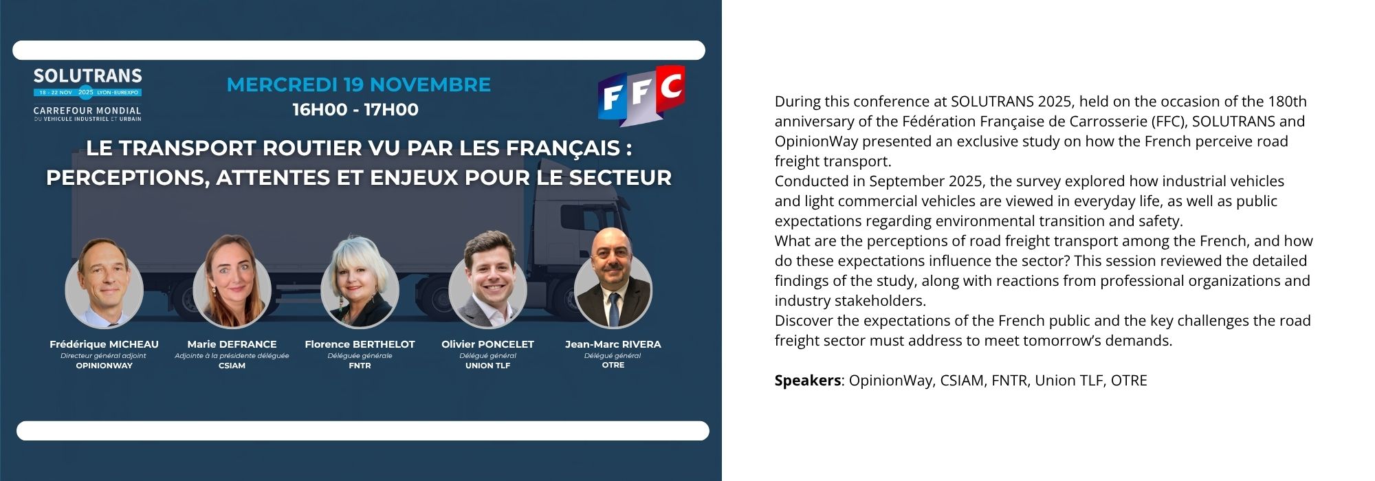 Road freight through the eyes of the French: perceptions, expectations & sector challenges