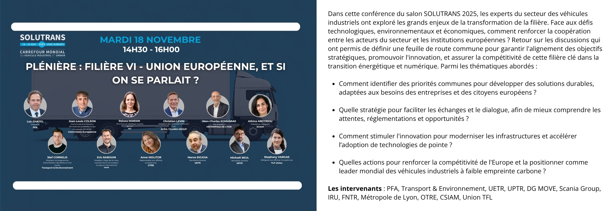 Plénière : Filière VI - Union européenne, et si on se parlait ?