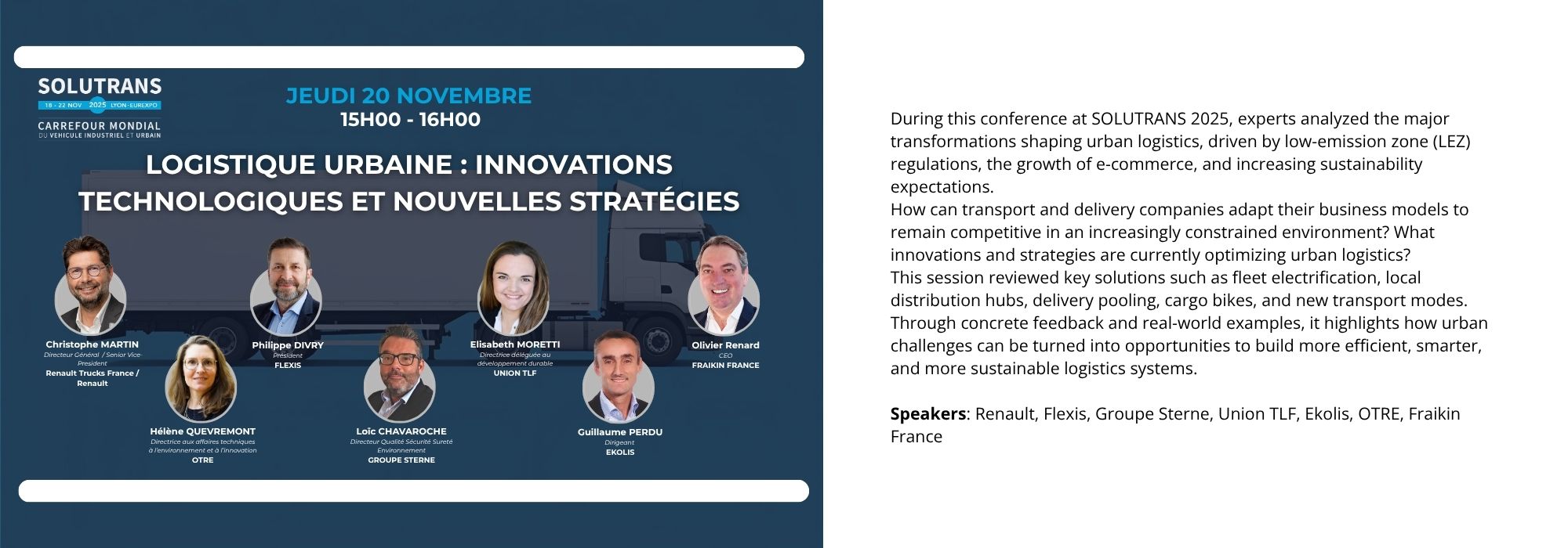 Urban logistics: technological innovations and new strategies
