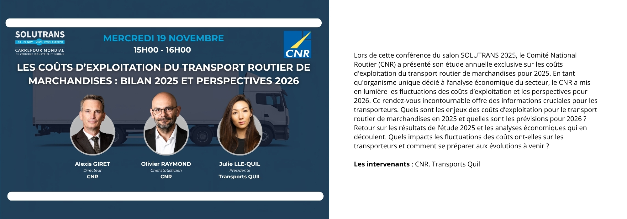 LES COÛTS D’EXPLOITATION DU TRANSPORT ROUTIER DE MARCHANDISES : BILAN 2025 ET PERSPECTIVES 2026