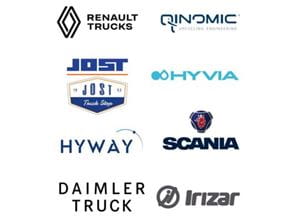 List of SOLUTRANS 2023 exhibitors RENAULT TRUCKS, JOST, HYVIA, HYWAY, SCANIA, DAIMLER TRUCK, IRIZAR