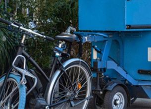 Blue cargo bike 